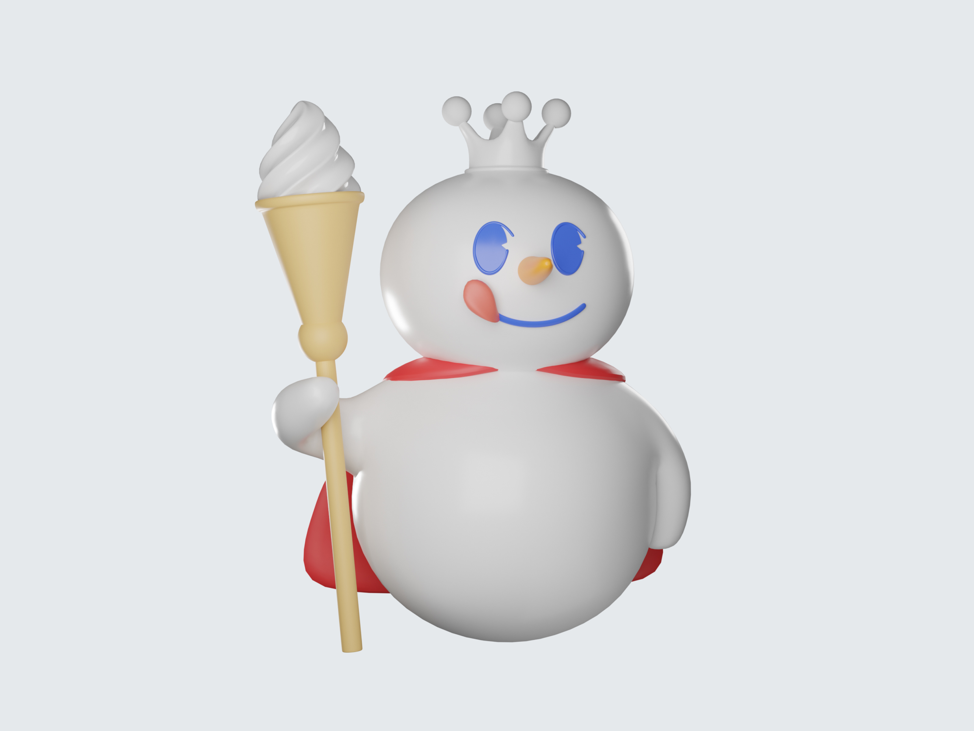 Mixue 3D Logo 3d blender graphic design ice illustration logo ui white