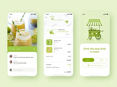 Drink express app design icon illustration ui