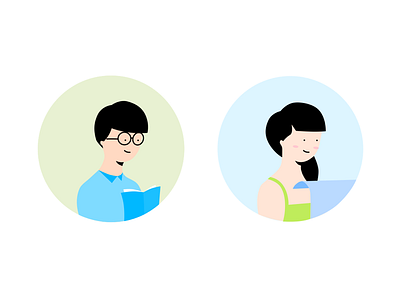 Illustration for Profile Education App apps education flat gender illustration mobile pastel profile simple vector vectornator