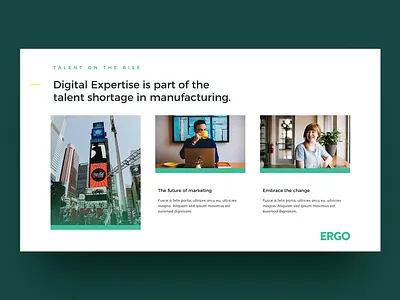 ERGO single slide design graphic design layout powerpoint powerpoint design powerpoint template