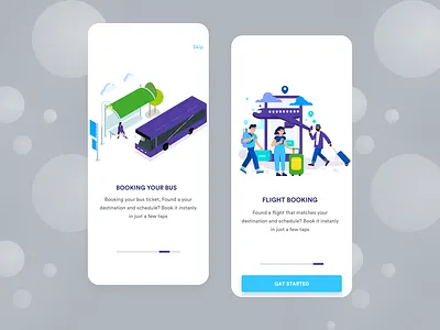 Travel App Onboarding #3 app app design bokking bus bus booking business clean creative exploration flight flight booking full apps illustrations ios app onboarding onboarding screen travel app traveler trend 2019 ui