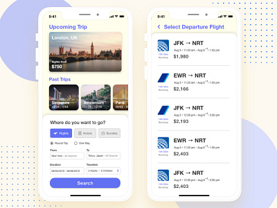 Travel Flight Concept airplane app bundle concept design flights hotels minimal mobile mobile app simple sketchapp travel travel app traveling trips ux ux ui uxui vector