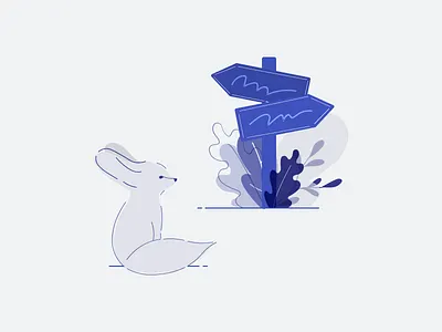 A fennec trying to find his way (404 error ) 404 404 error page 404 page editorial error fennec fox illustration mobile app mobile app design