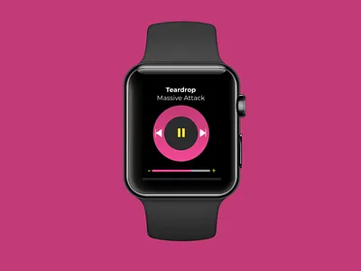 Apple Watch Media Player app applewatch daily ui dailyui dailyui009 dailyuichallenge design ios mediaplayer minimal mobileappdesign productdesign ui uidesign ux uxdesign wearable tech