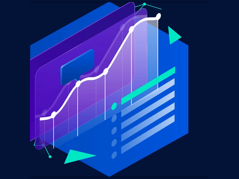 Animated illustration for website animation animation 2d branding design icon illustration isometric isometric illustration motion teaser ui vector web