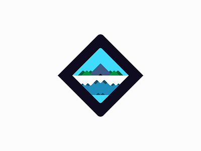 Winter cave cavern exploration ice mountain slice snow trees triangle underground water winter