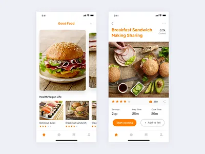Food Recipes app design animation app brand character clean design flat graphic design icon identity illustration illustrator type typography ui ux vector web website 设计