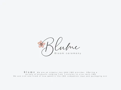 Blume branding design floral flower flower illustration flower logo flowers identity logo typogaphy typography