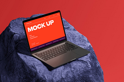 Realistic Stone for Macbook Mockups colour device mockup freebie graphic design macbook macbook mockup mockup download ui designer uiux