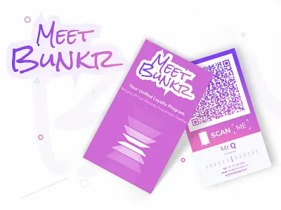 Bunkr Business Cards brand identity branding branding design business card design business card mockup business card template qr business cards qr code qr code