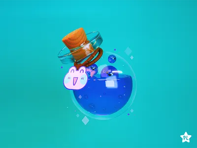 Haste Potion 3d illustration design illustration kawaii magic maxon maxonc4d toys