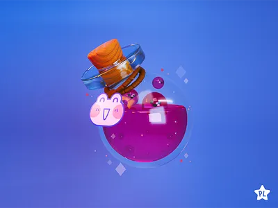 Stamina Potion 3d illustration design illustration kawaii magic maxon maxonc4d toys