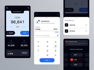 Crypto Wallet App bitcoin components crypto mobile modal payment transaction ui ux wallet