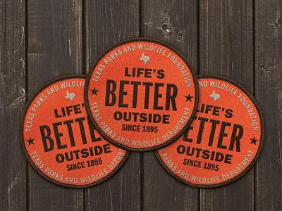 Texas Parks and Wildlife Foundation Patches branding mockup patch design