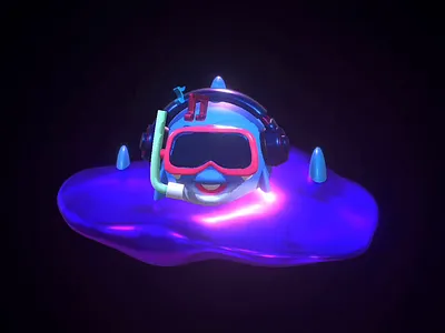 Surf Dolphin (3D version) 3d animation dolphin surf