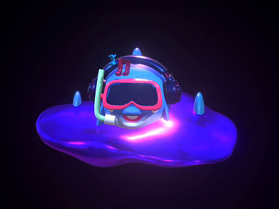 Surf Dolphin (3D version) 3d animation dolphin surf