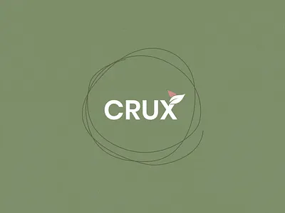 Crux - Logo design cafe coffee crux green healthy leaf logo