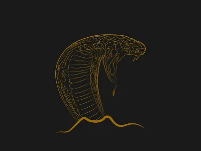 Cobra Version 1 art black blue cobra design gold graphic graphic design graphic art graphic artist graphic artists illustration illustrator lime green print print design purple silver snake vector