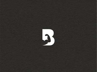 Letter B + Muscle app black and white branding cool design flat icon illustration logo logo design logodesign minimal personal simple sketch symbol typography vector vector art
