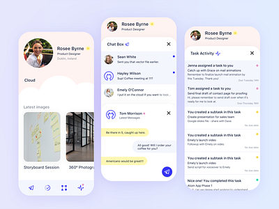Team-working Concept activity feed adobe chat app chat box concept creative daily design inbox messengers photoshop profile project management tool task app task list team work teamwork ui user interface ux ui