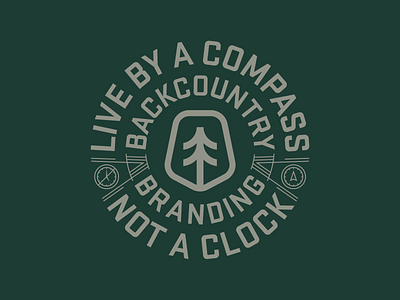 Live by a Compass apparel apparel design apparel logo backcountry brand design branding clock compass design graphic design illustration lifestyle live logo logo inspirations monoline tree typography vector