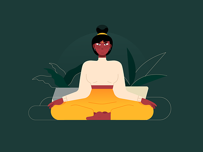 Vector illustration character characters design illustration illustrator meditation vector yoga