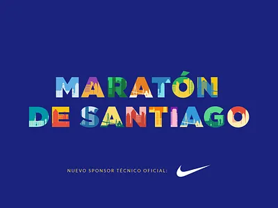 Maratón de Santiago / Nike branding design event flat design graphic design identity illustration logo marathon running sport vector