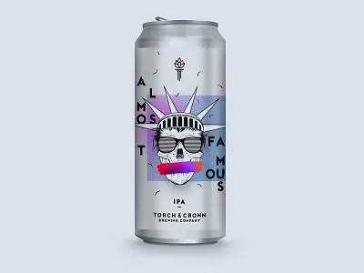 Torch & Crown Brewing Company – Almost Famous beer beer can beer label identity package design