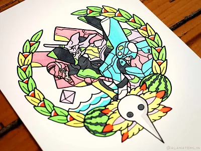 Evas alana tomlin alanatomlin anime auska copic markers evangelion evas pharaohs horses rei ayanami tattoo unit 01