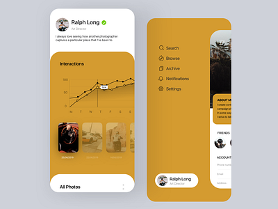 Daily UI #18 | Analytics Chart analysis analytic analytics analytics chart chart concept daily ui daily ui 018 daily ui challenge dailyui dailyuichallenge insight interface profile page redesign report report design social network ui ux