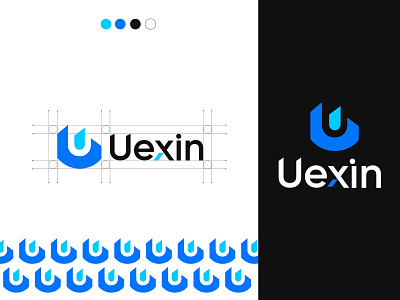 Uexin logo mark l minimalist logo l logo design best logo brand identity brand identity design branding clean design creative logo design graphic design letter logo logo designer logo mark logos minimal minimalist logo modern logo pattern design startup logo top logo visual identity design