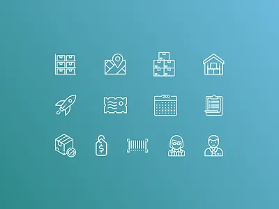 Custom icons for Indepo app branding icon design icon set iconography icons indepo