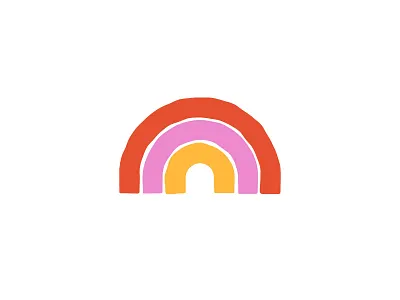 Happy Little Rainbow brand happy icon illustration logo pink rainbow red smile