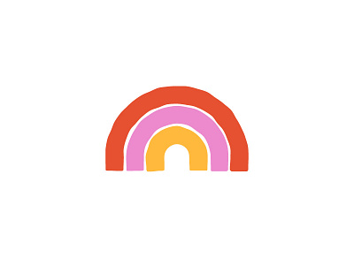 Happy Little Rainbow brand happy icon illustration logo pink rainbow red smile