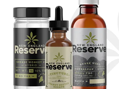 New England Reserve packaging branding cannabis cannabis branding cannabis logo logo logo design