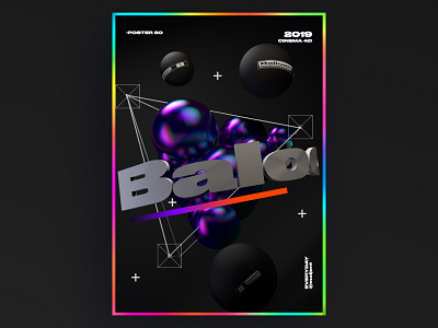 BALOONS POSTER 3d 61dayposter abstract ae aftereffects app branding c4d challenge colorful design everyday gradient graphic design holography nice poster typography ui web