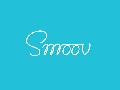 Smoov Logo Alternative brand hand lettering monoline monoline logo razor script simple typography