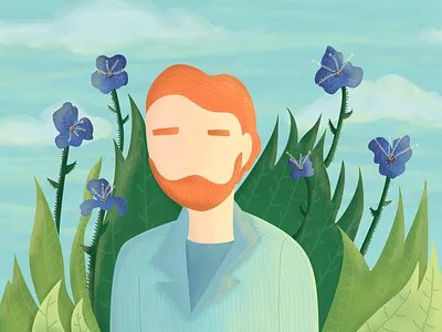 Van Gogh art creative design digital art dribbble illustration lilies lirios nature paint painting vangogh vincentvangogh
