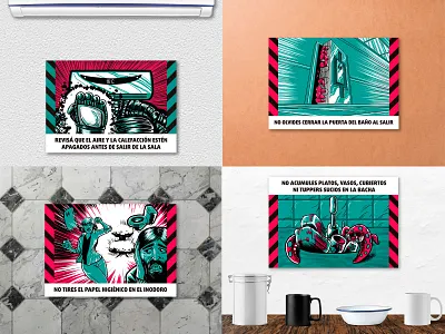 Pre-Apocalyptic Signage digital digitalart graphic design illustration limited palette print signage