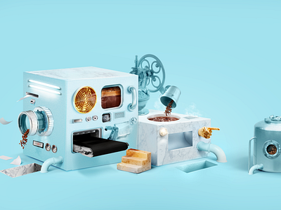 Factory best design illustration portfolio style visual identity