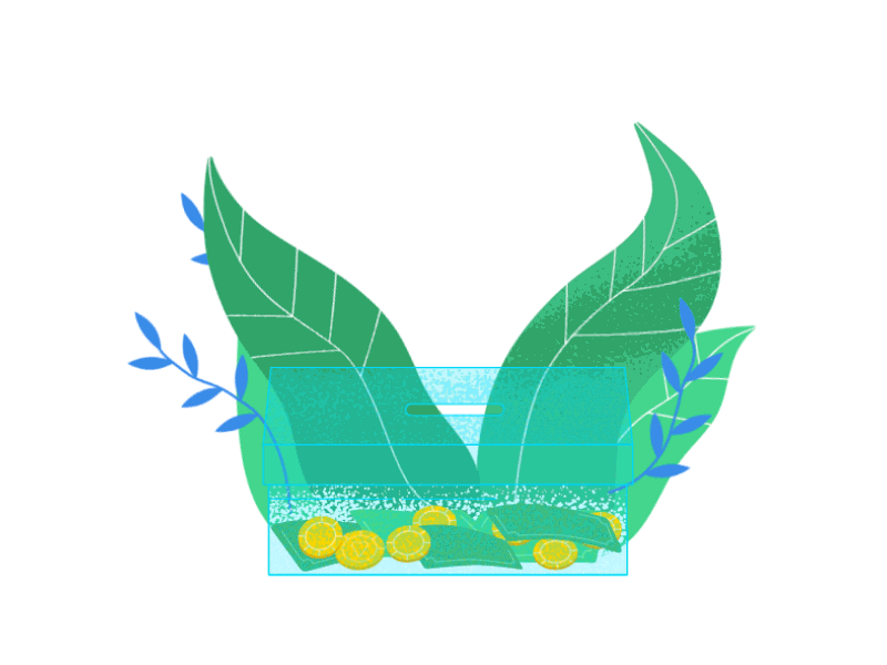 Money Box 2d after effects animation box charity gif gold hand money motion