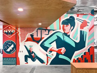 Kung Food branding illustration new york restaurant san francisco stout