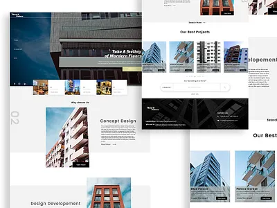 Real Estate Webpage UI. apartment apartmentdesign flat design homepage homepage design real estate realestate ui ui ux ui ux design ui ux user uiux vector webpage webpage design website website concept