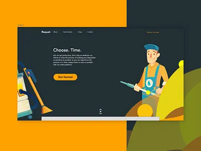 Landing Page app challenge daily003 illustration landing page service ui ux vector