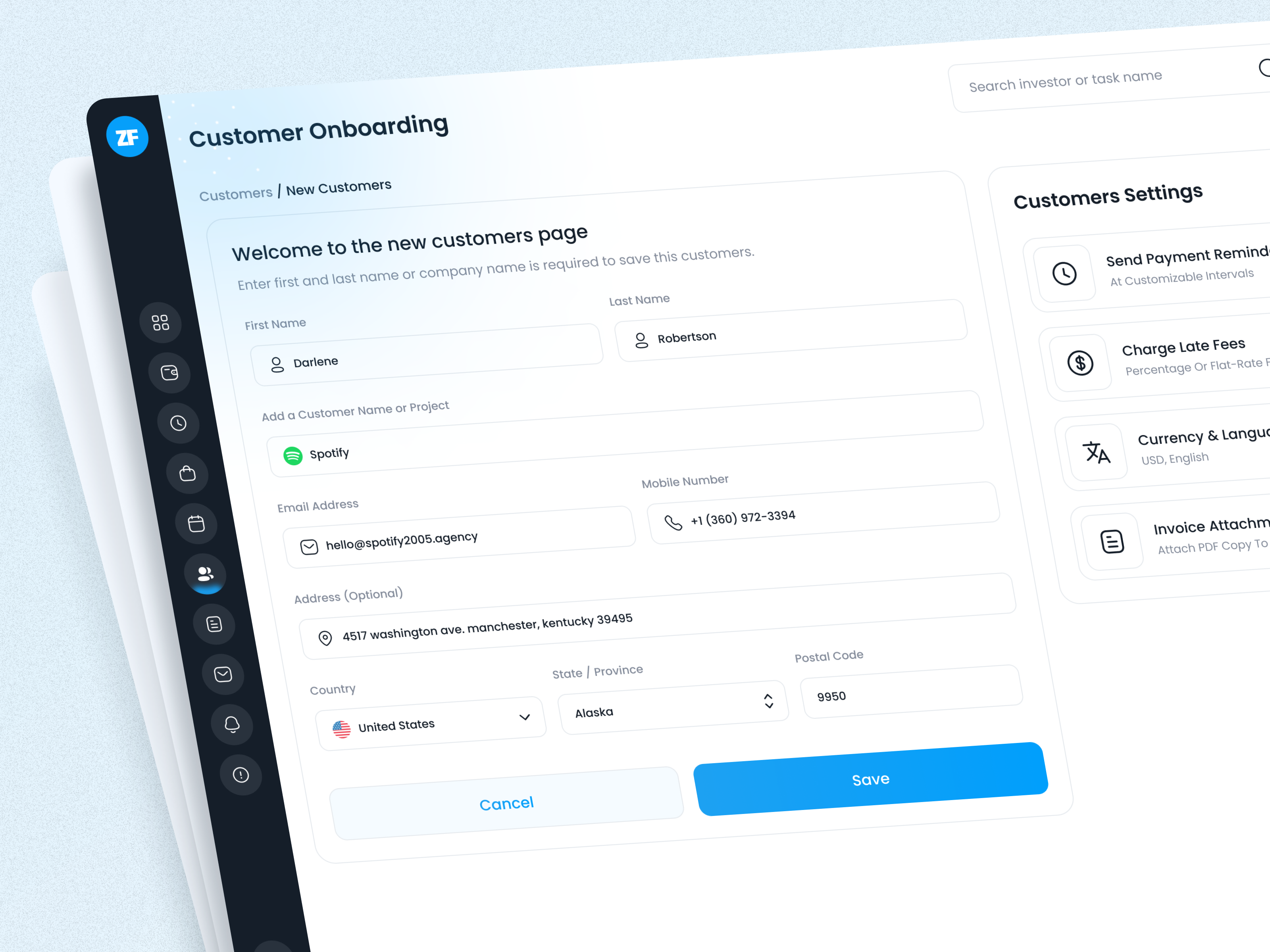 CRM - Admin Panel Customers Onboarding add new customer admin dashboard automation branding crm adim panel crm dashbaord crm software customer customization customer list customer management customer onboarding customer settings dashboard design design inspiration enterprise software new customer product design ui ux user interface design webapp
