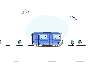 Moving bus by Leo Jolly on Dribbble