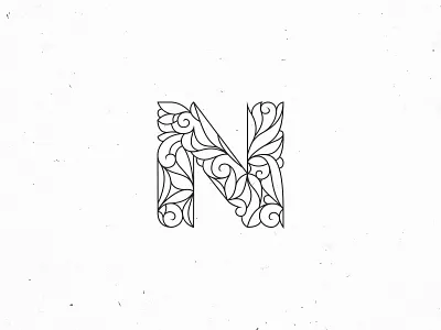 Letter N graphicdesign letter lettermark line lineart linework logo vector