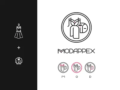 MODAPPEX Logo Design clothing cloths corel dress fashion fashion industry illustrator logo logotype luxury mode modeappex wedding لوگو لوگو فارسی لوگوتایپ