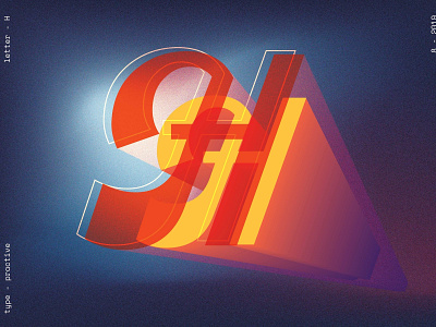 letter H graphic design practice typedesign typography