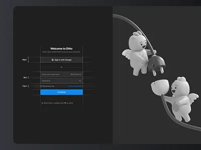 Login Screen - Spacing 3d dark theme grid login loginscreen product design sign in sign up spacing ui